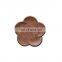 new design wintersweet shape walnut cup mat wood cups coaster 9.5x1cm