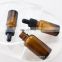 Wholesale Custom 5ml 10ml 15ml 20ml 30ml 50ml 100ml Amber Cosmetic Dropper Bottle Glass Oil Dropper Bottle