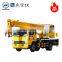 Hengwang 12T 10 ton 12 ton Small Self Contained Mini Boom Mounted Telescopic Truck Crane With Basket