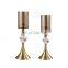 Pillar Glass Gold Single Candlestick Candle Holder