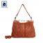 Anthracite Fitting Cotton Lining Material Stylish Look Fashion Designer Women Genuine Leather Handbag Supplier