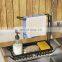 Adjustable Stainless Steel Telescopic Sink Rack Sponge Holder Expandable Storage Drain Basket Kitchen Sink Organizer