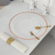 Bulk Stocked Wedding Plastic Clear Charger Plates with Rose Gold Beaded Edge