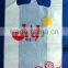 Custom Print Hdpe Plastic strip T Shirt Bags with Gusset