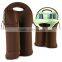 two pack portable and insulated wine bottle bag cooler bag sleeve