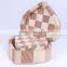 2016new design heart shape wooden jewelry box for gift packing