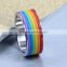 New colorful rings smart mood rings silver smart ring stainless steel ring gay men ring