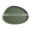 Set of 8"Irregular shape bamboo fiber Dinner Plate