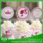 customized logo printing decoration cupcake flag picks