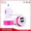 universal wholesale cheapest ABS high power dual car usb charger car phone charger