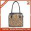 Fashion patchwork leather bag / leopard bag / leather handbag
