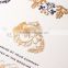 Luxurious blue laser cut wedding invitations with golden embossed pattern & letterpress printing                        
                                                Quality Choice