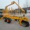For Guam!! Timber Trailer with Crane,Tractor mounted model((1 ton,3 ton,5 ton,8 ton,10ton,12 ton) )