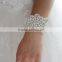 Flower Leaves Crystal Applique Bracelet,Jewellery Rhinestone Beaded Bridal Wrist