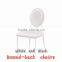 Small apartment minimalist dining table round tempered glass dining table