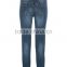2016 New Elastic Slim Denim Latest Design Skinny Woman 3/4 Jeans denim pants dark blue wholesales