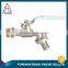 TMOK1/2"brass materal washing machine bibcock double faucet