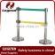 Exhibit queue post nylon belt retractable barrier
