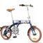 2015 hot sale 6 speed kids folding bicycles 16''/folding bicycles steel (PW-FD16013)