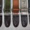 Leather head fabrics guitar strap with 3 material option