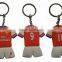 personalized cheap custom design rubber keychain, 2d custom shaped soft pvc keychain
