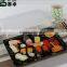 momiji embossing square shape plastic sushi box/takeout party tray