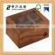Custom Made Antique Wooden Tea Compartment Box with hinged lid