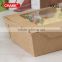 Kraft paper take out lunch boxes with PET clear window