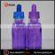 Wholesale high quality purple 1oz 30ml glass dropper bottles