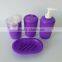 Fantasy collection purple 6pcs Plastic Bathroom Square Shower Caddy With Shrinking Packing