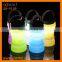 SORBO OEM Factory Multi-function Silicone Water Bottle with Storage Compartment,Portable Storage Bottle with LED Solar Light