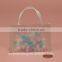 ribbon handle plastic mini purses style box