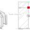 GL-02R double lock single turn knob sliding glass door security locks clamp , square frameless glass door door lock