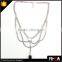 fashion amethyst stone pendant multi chain design choker necklace