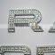 Luxury chrome car emblem ran geov diamante letters
