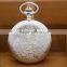 guangzhou factory directly silver white steampunk hollow pocket watch cheap price