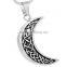 SRP8226 China Supplier Stainless Steel Cremation Jewelry Celtic Vintage Style Vival Moon Pendant