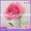 hand touch pink artificial rose flower