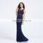 2016 Fashion high quality hard manual nail bead evening dress long