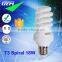 3000/6000/8000Hours High Lumen B22 E27 CFL Spiral From Linan Factory