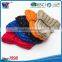 custom wool pom double layers ladies gray knit beanie for sale