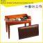 2015 Brown adjustable piano bench with leather stool surface