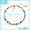 Yiwu Elegant Green Shine Crystal Copper Chain Necklace 2015
