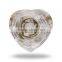 Glass small melon knob (clear) chrome