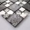 SMP20 Modern Design home mosaic Decor metal backsplash tile Glass mixed Stainless steel mosaic tile