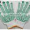 BSSAFETY China supplier poly cotton knitted pvc dotted safety gloves, cheap work gloves