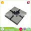 High quality grey paper custom gift package box with ribbon lids