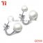 latest design of pearl earring stainless steel earrings pearl jewelry