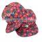 Wholesale Two Tone 100% Acylic Flat Brim Bulk Snapback Caps Floral Printing