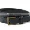 2017 innovative western style in black matter pu/genuine leather belt